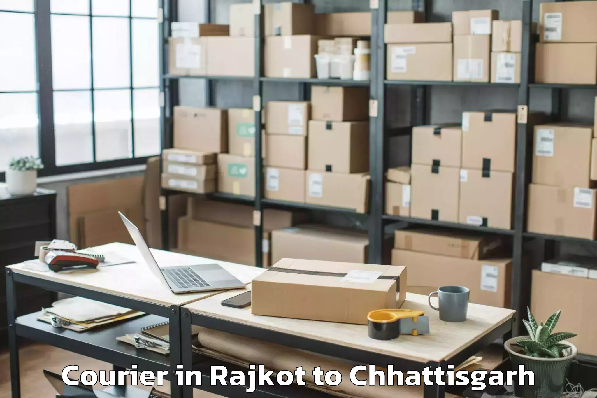 Hassle-Free Rajkot to Arang Courier